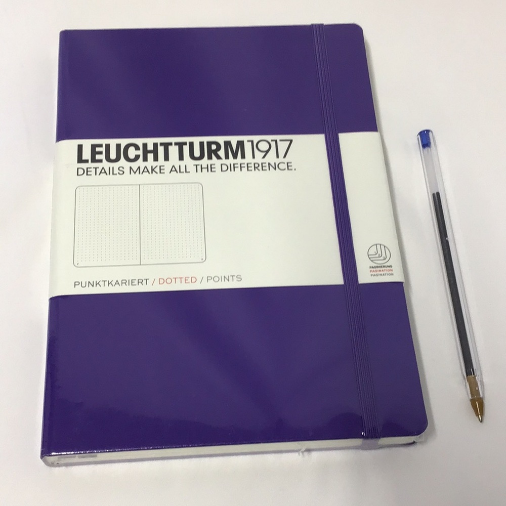 🔥SALE Leuchtturm1917 Dotted Notebook quality journal Purple pocket numbered etc